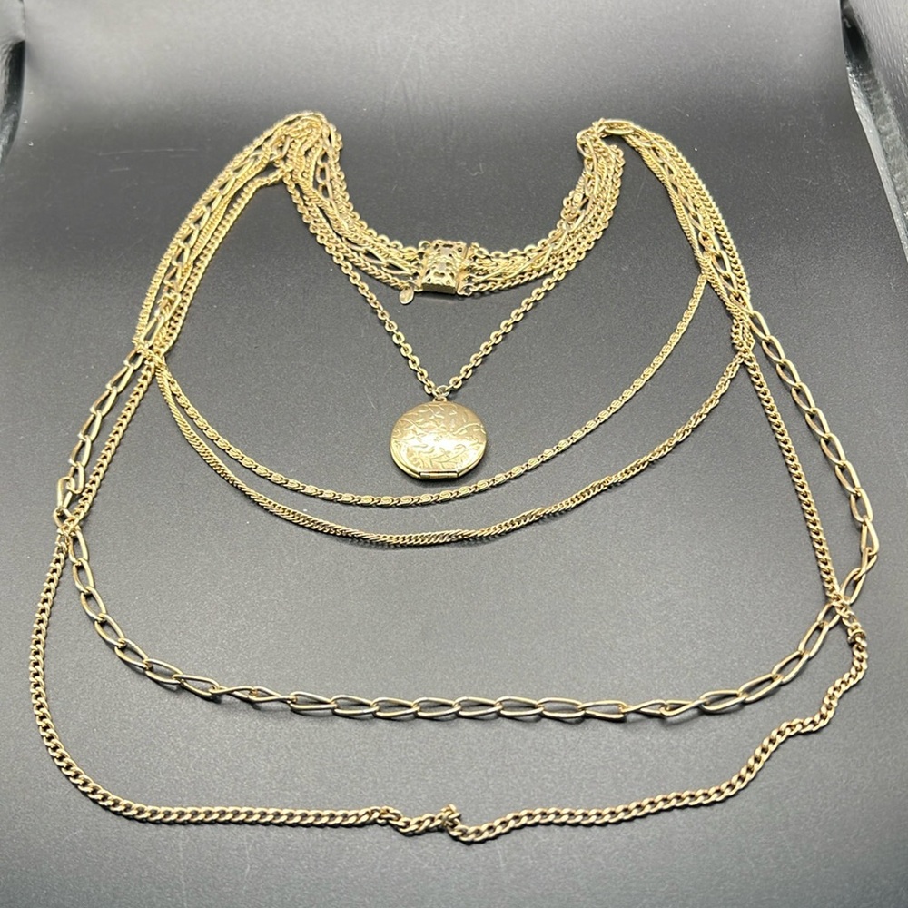 Vintage Citation layered necklace and locket